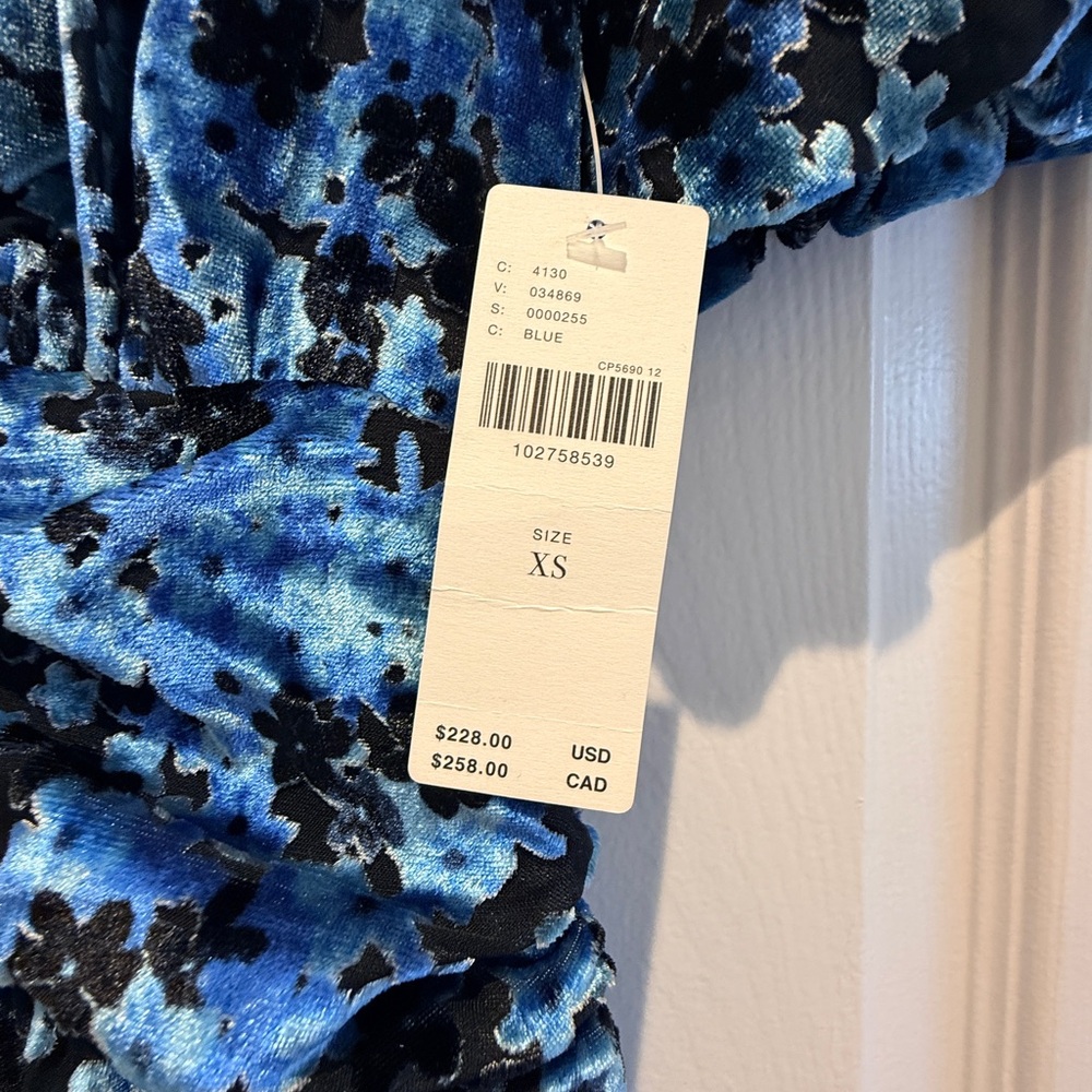NWT Anthropologie XS The Katerina Button-Front Dress: Velvet Edition - Picture 6 of 13